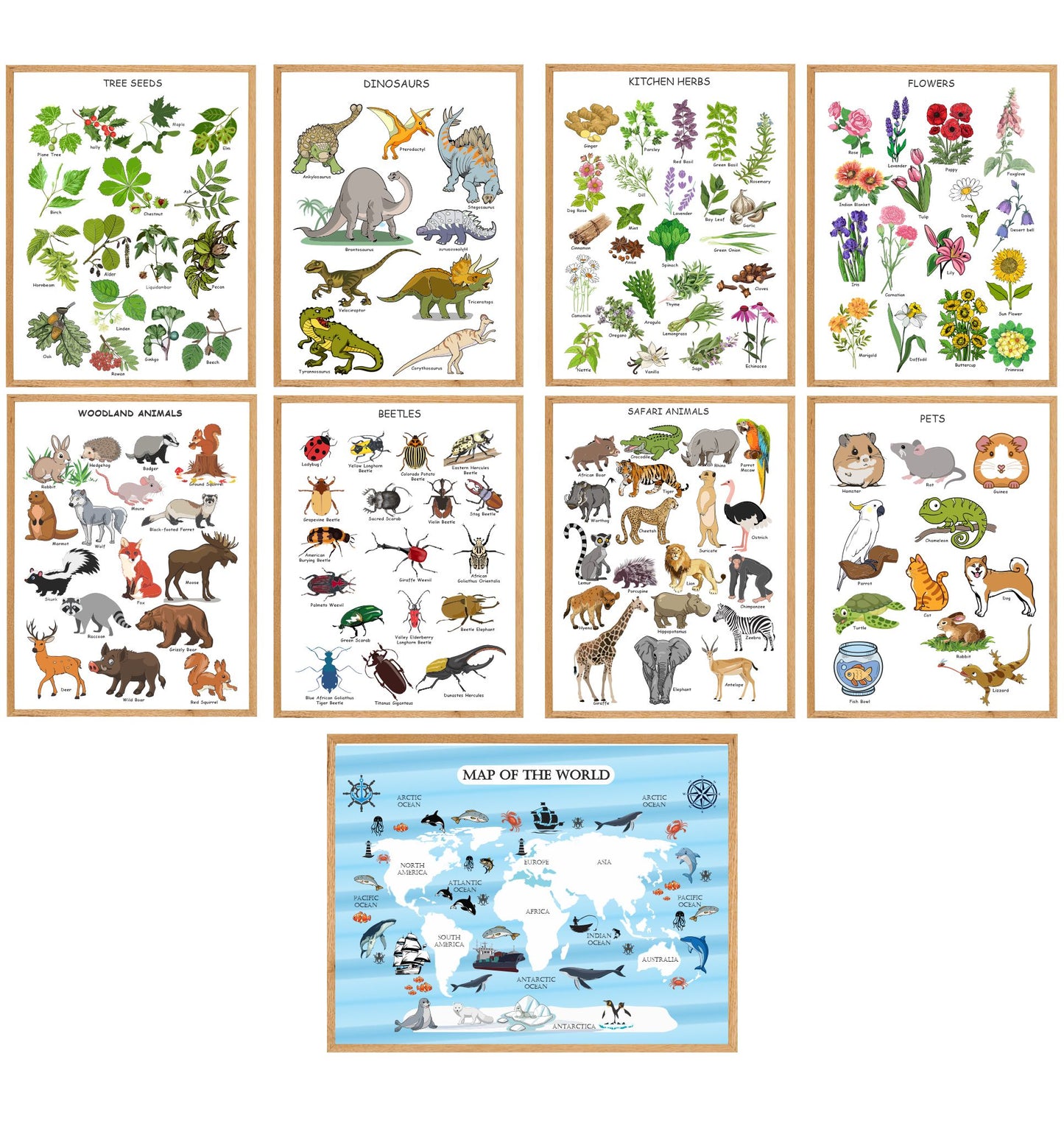 Kids Educational Wall Arts Bundle (75+ Pages)