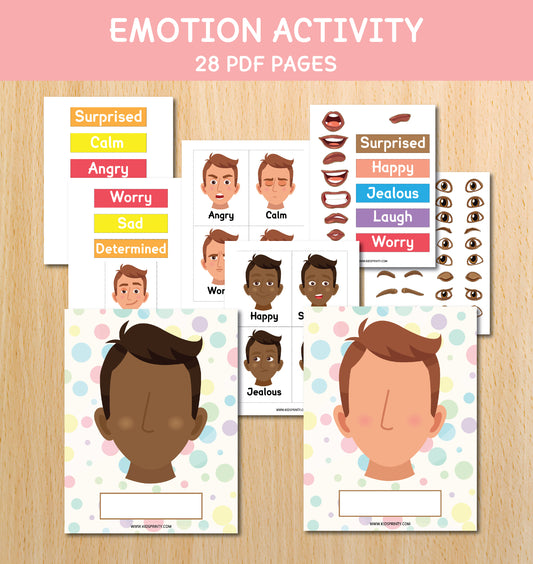 Emotion Activity Girl & Boy Activity Sheets