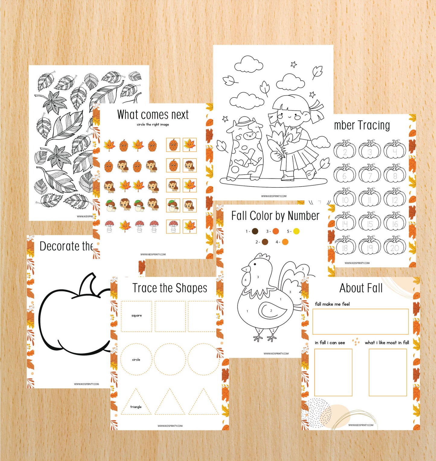 Fall Activity Book (27 Pages)