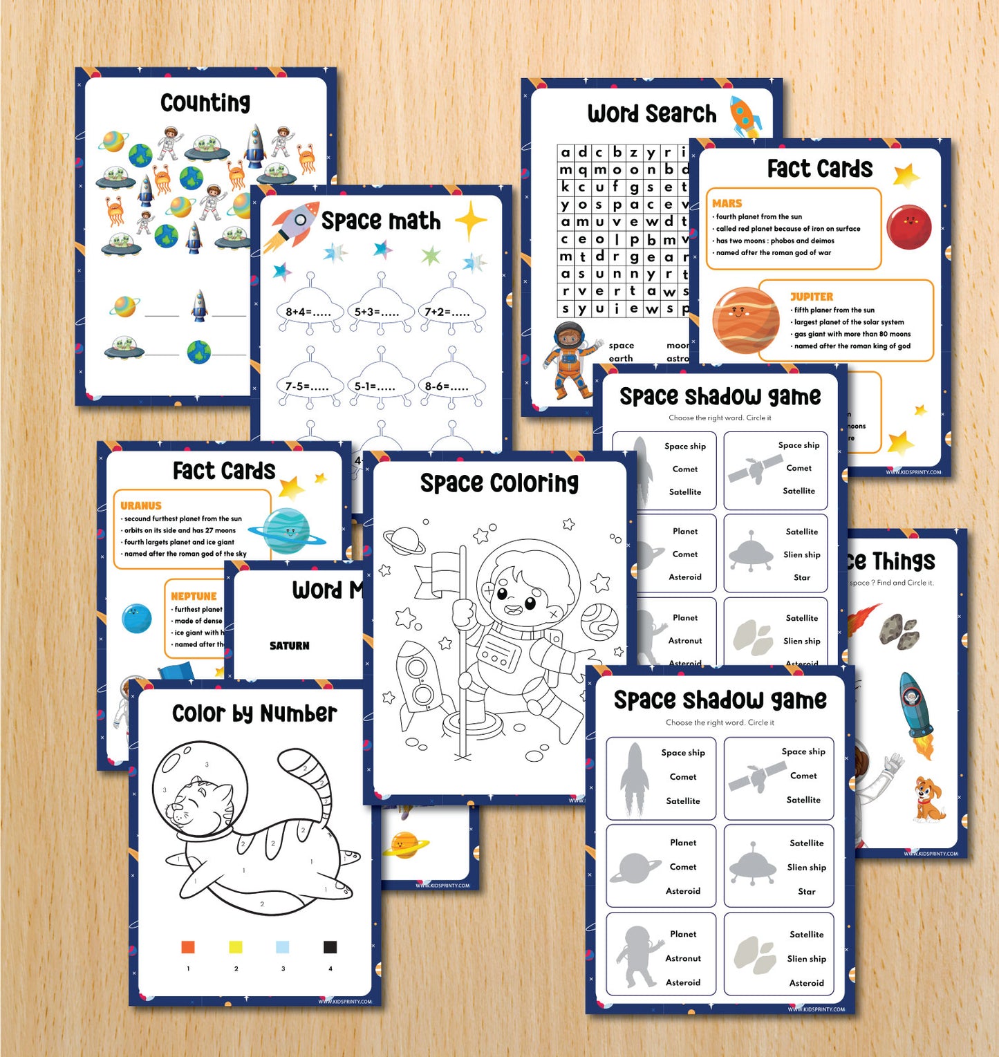 Space Activity Book (31 Pages)