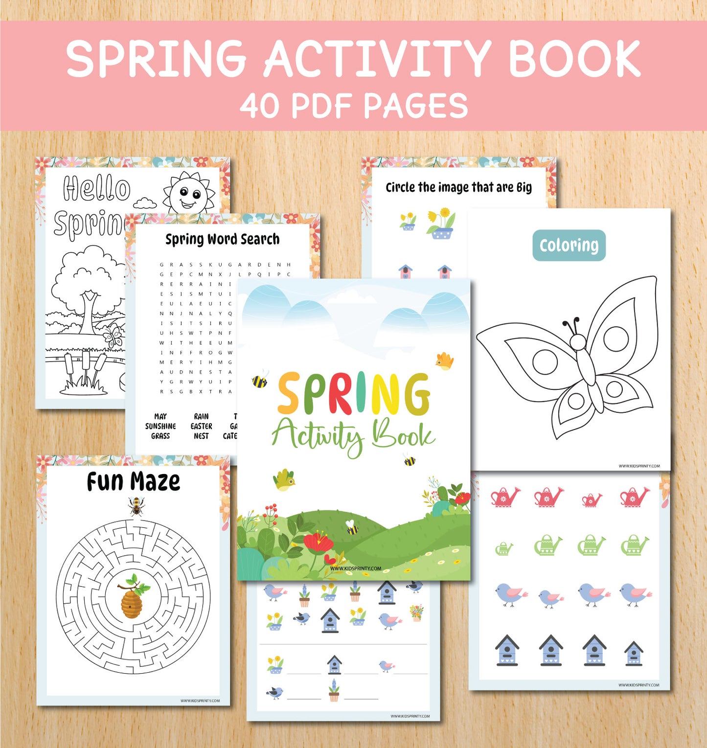 Spring Activity Book (40 pages)