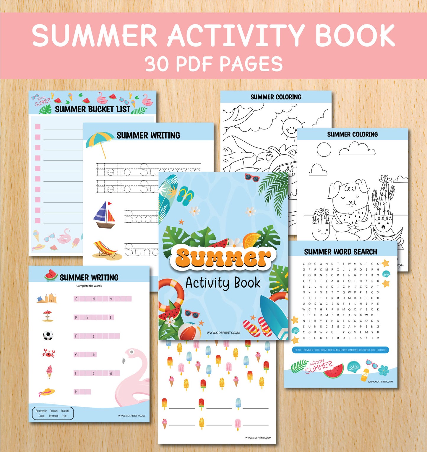 Summer Activity Book (30 Pages)