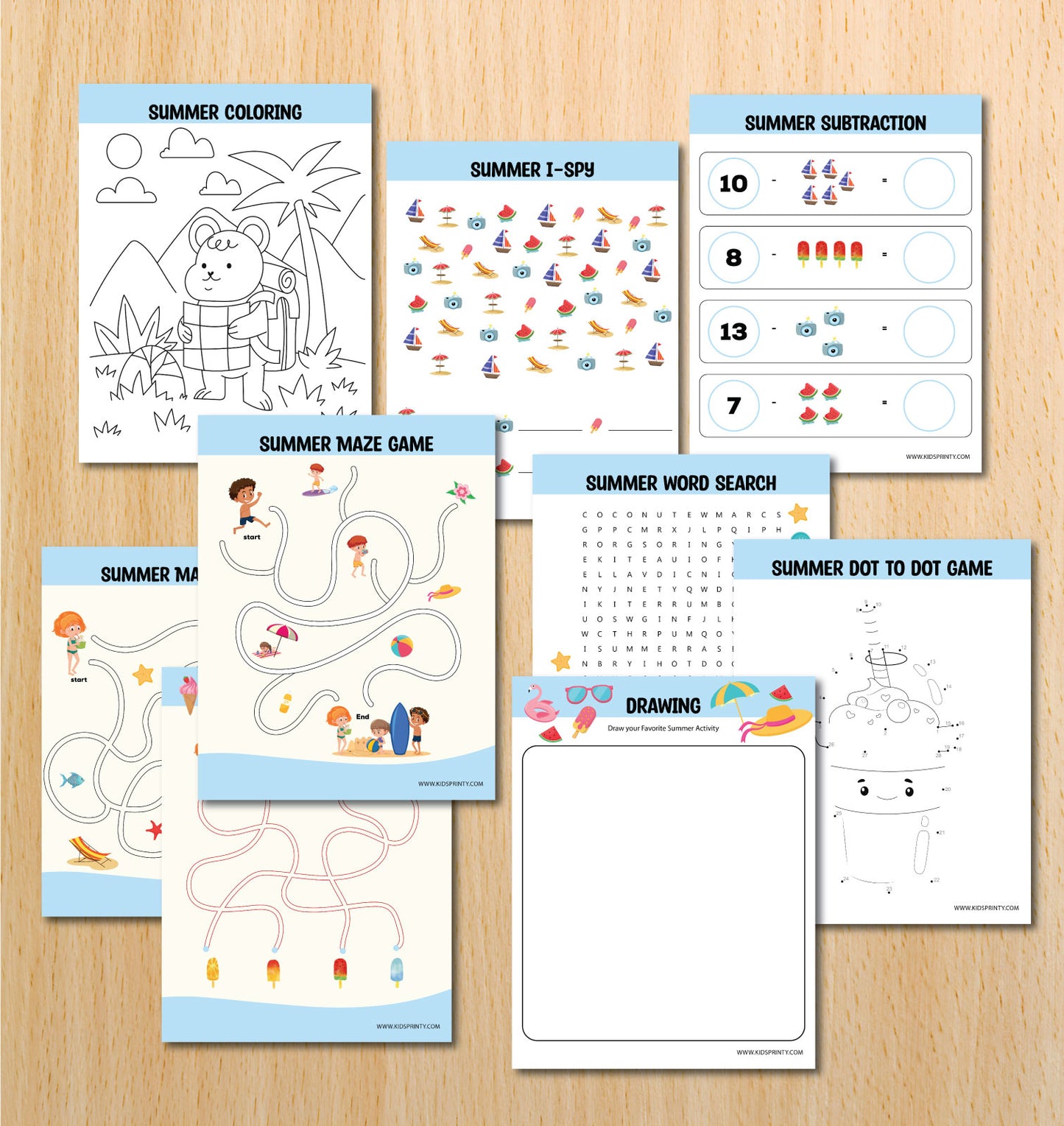 Summer Activity Book (30 Pages)