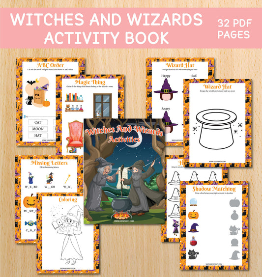 Witches & Wizards Activity Book (32 Pages)